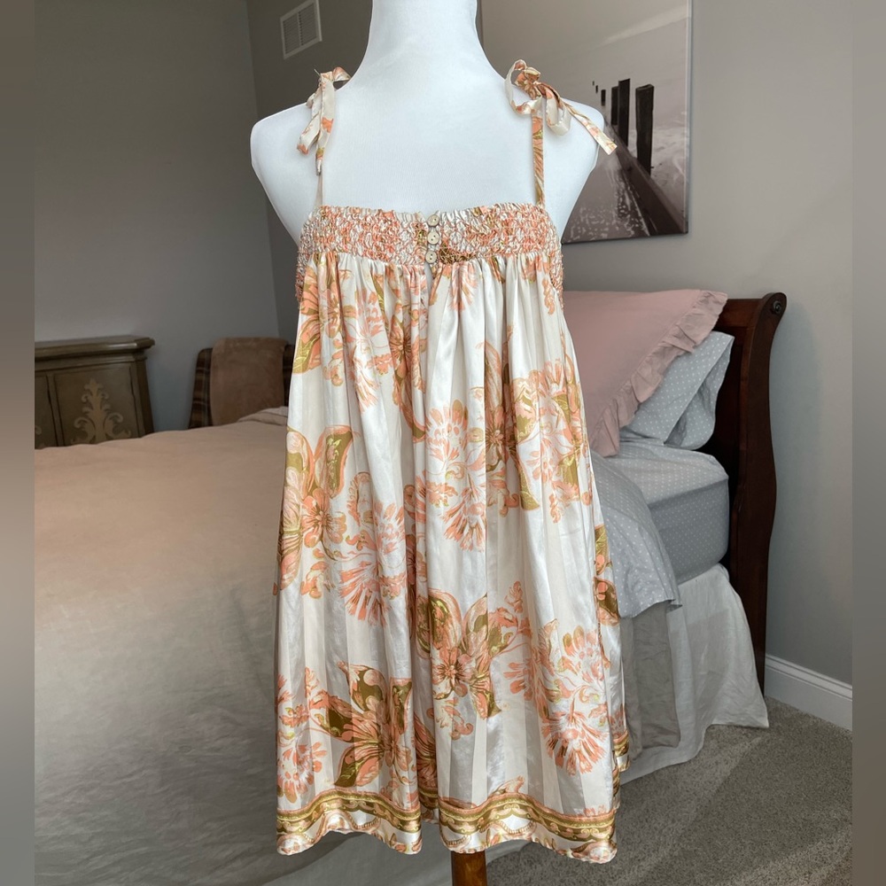 Free People Intimately Rule The World Pajama Romper In Tea Size Small